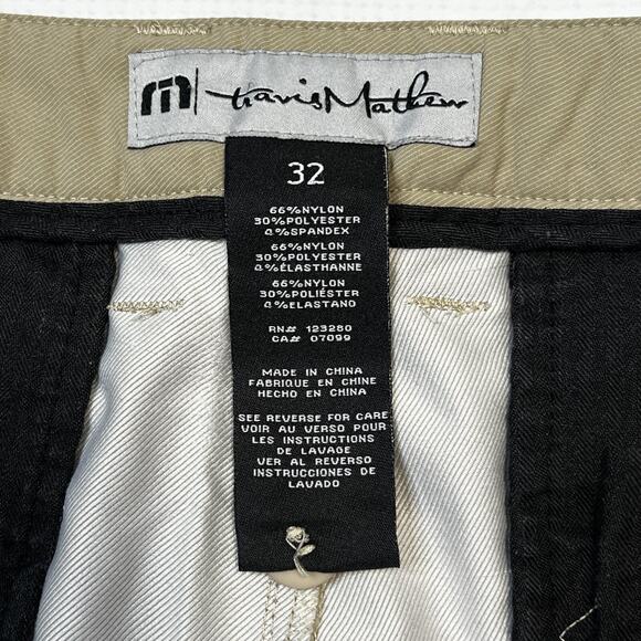 Travis Mathew Khaki Tan Golf Shorts Men's Size 32 Nylon Polyester 10” Inseam - Picture 11 of 16